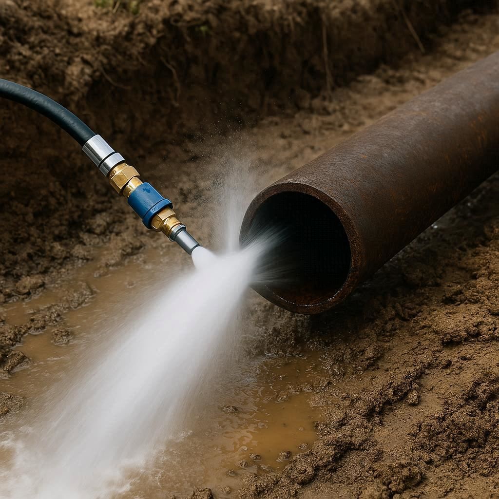 Гидродинамическая прочистка водопроводных труб в Павловске