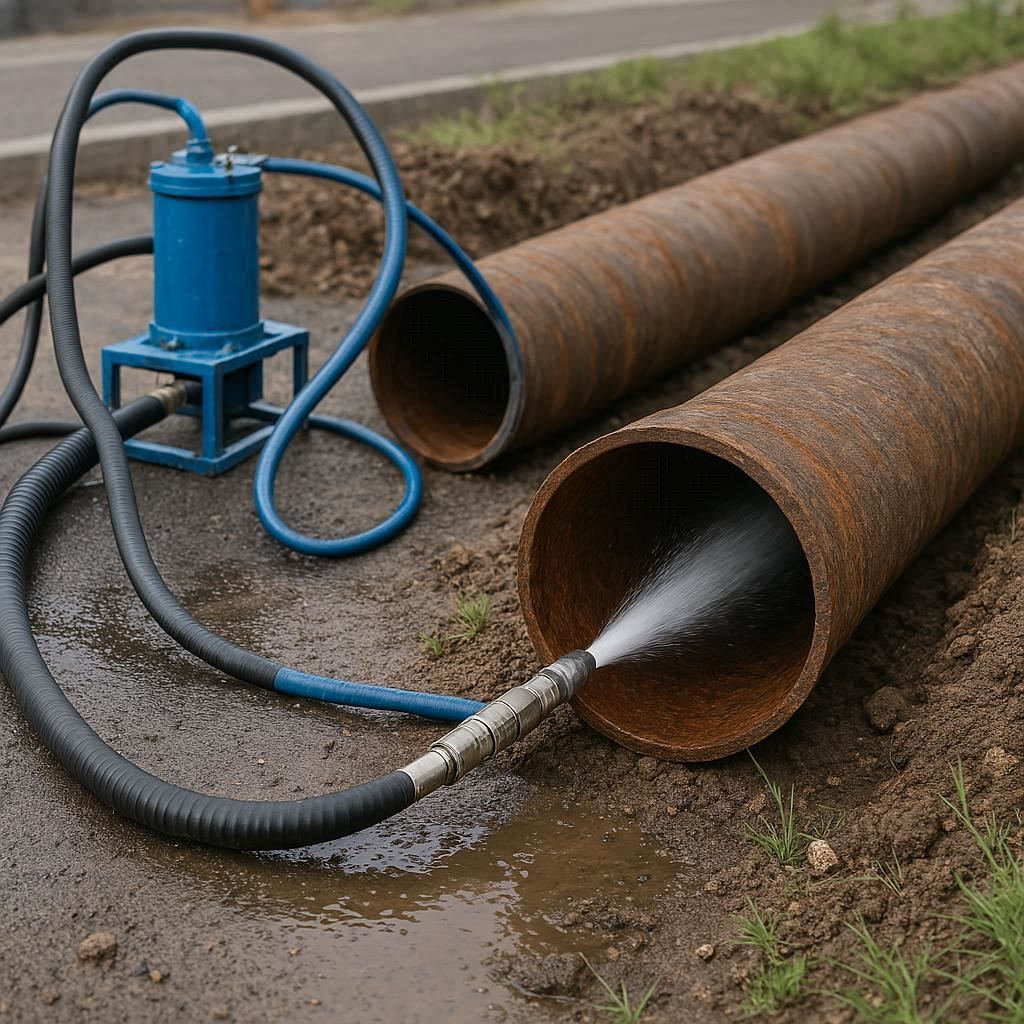 Гидродинамическая прочистка водопроводных труб в Павловске